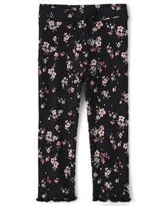 the children's place baby girls' and toddler ribbon tie front fashion legging, black, 12-18 months