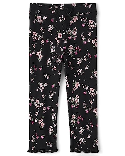 The Children's Place Baby Girls' and Toddler Ribbon Tie Front Fashion Legging, Black, 12-18 Months