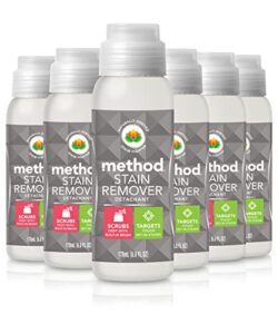 method stain remover, fragrance free, built-in brush & plant-based formula combine to target set-in stains, 6 fl oz, (pack of 9)