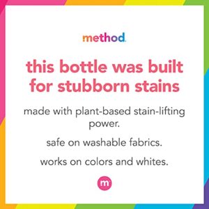 Method Stain Remover, Fragrance Free, Built-in Brush & Plant-Based Formula Combine to Target Set-in Stains, 6 FL Oz, (Pack of 9)