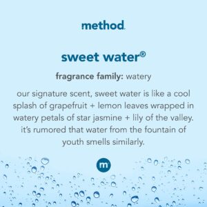 Method Gel Hand Soap, Sweet Water, Biodegradable Formula, 12 fl oz (Pack of 6)