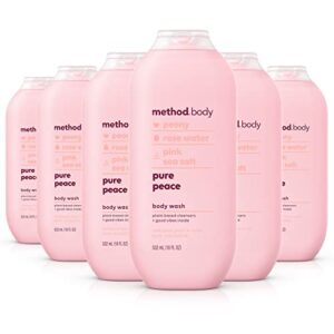 method body wash, pure peace, paraben and phthalate free, 18 oz (pack of 6)