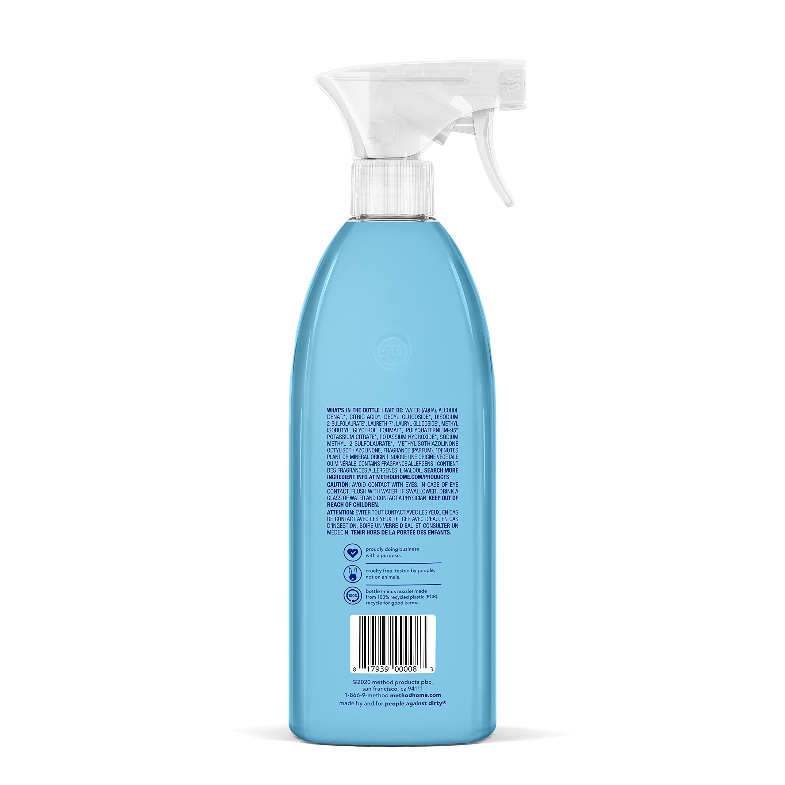 Method Bathroom Cleaner, Removes Mold + Mildew Stains, Eucalyptus Mint, 28 Fl Oz (Pack of 4)