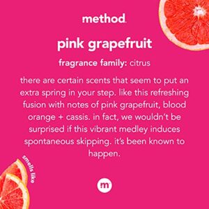 Method Gel Hand Soap Refill, Pink Grapefruit, Biodegradable Formula, 34 fl oz (Pack of 6)