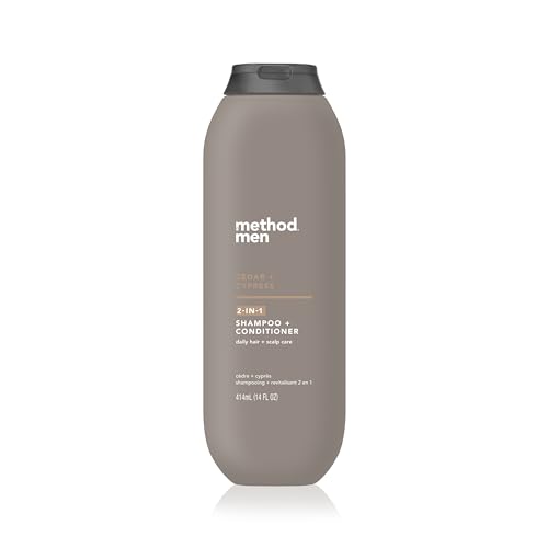 Method Men 2-in-1 Shampoo and Conditioner, Cedar and Cypress, Paraben and Phthalate Free, 14 fl oz, 1 Ct