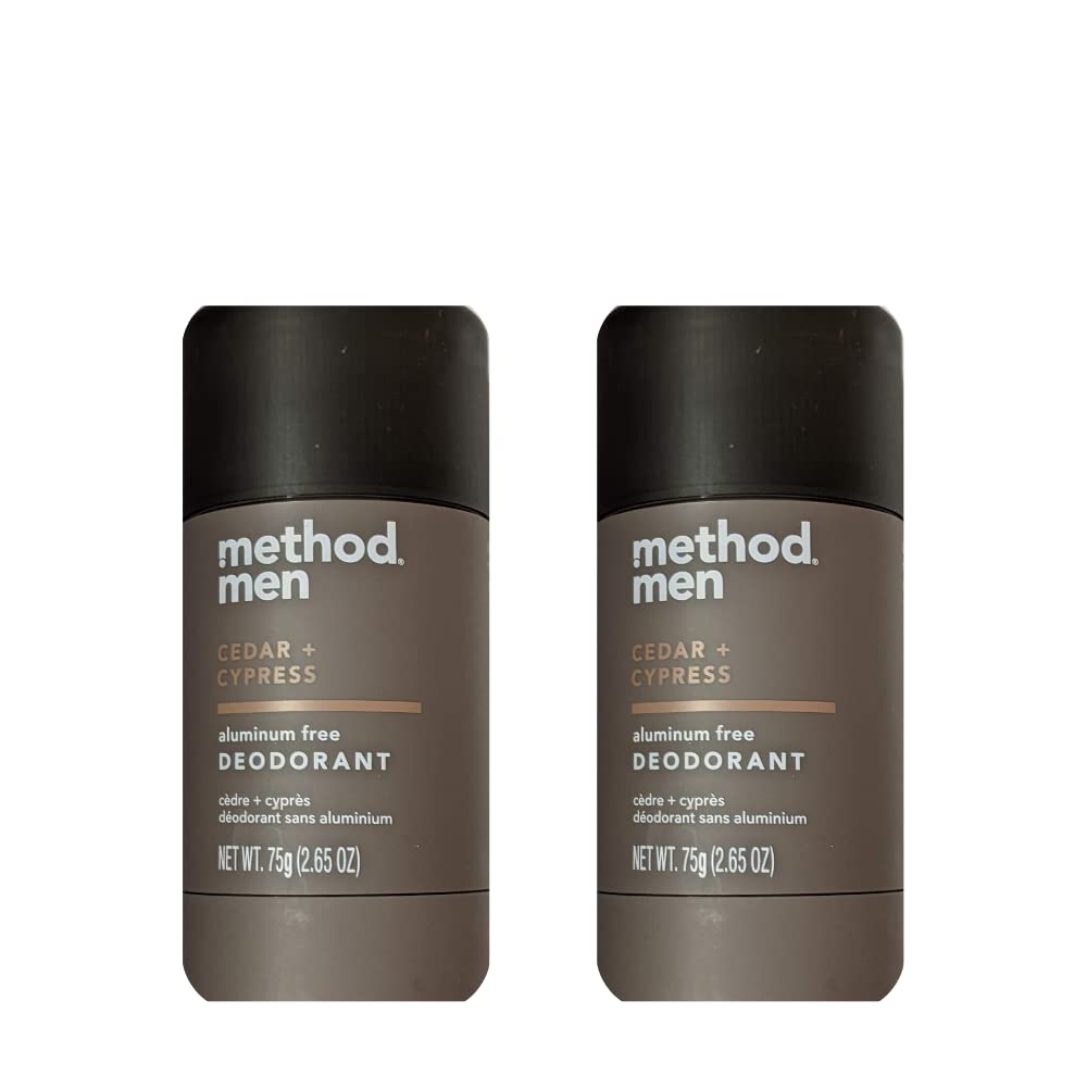 Method Men Aluminum Free Deodorant, Cedar & Cypress, 2.65 OZ. (2 Pack)