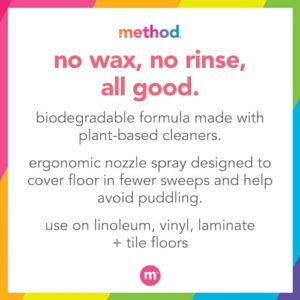 Method Hardwood Floor Cleaner Squirt + Mop Bottle, Ginger Yuzu, For Sealed Hardwood and Laminate Floors, 25 Fl Oz (Pack of 2)