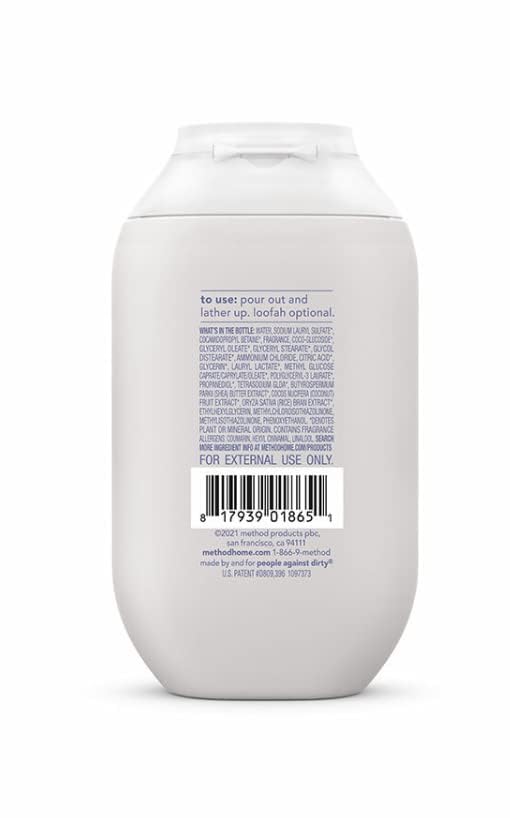 Method Body Wash Simply Nourish, Coconut, Rice Milk and Shea Butter Plant Based Ingredients, Paraben and Phthalate Free, Mini Travel Size 3.4 oz (Pack of 3)