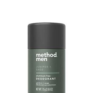 Method Men Deodorant, Aluminum Free Deodorant, Juniper & Sage, 2.65 OZ. (2 Pack)