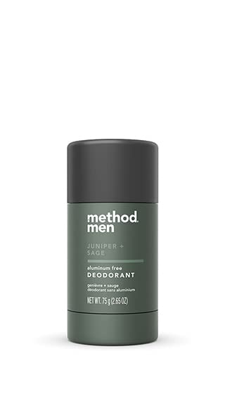 Method Men Deodorant, Aluminum Free Deodorant, Juniper & Sage, 2.65 OZ. (2 Pack)