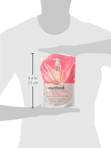 Method Gel Hand Soap Refill, Pink Grapefruit, Biodegradable Formula, 34 Fl Oz (Pack of 1)