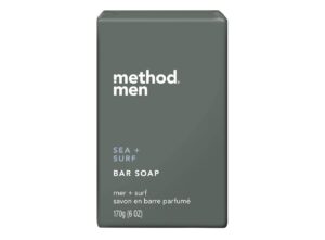 method men's exfoliating bar soap, sea + surf, 6 oz, 1count