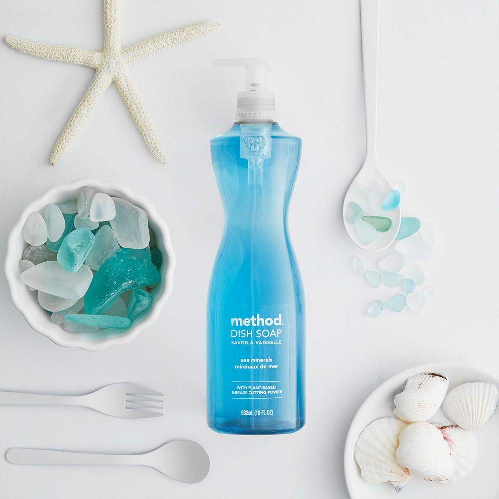 Method Sea Minerals Dish Soap and Refill,18 oz. Dispenser and Dish Soap Refill 54 oz. (Variety Pack)