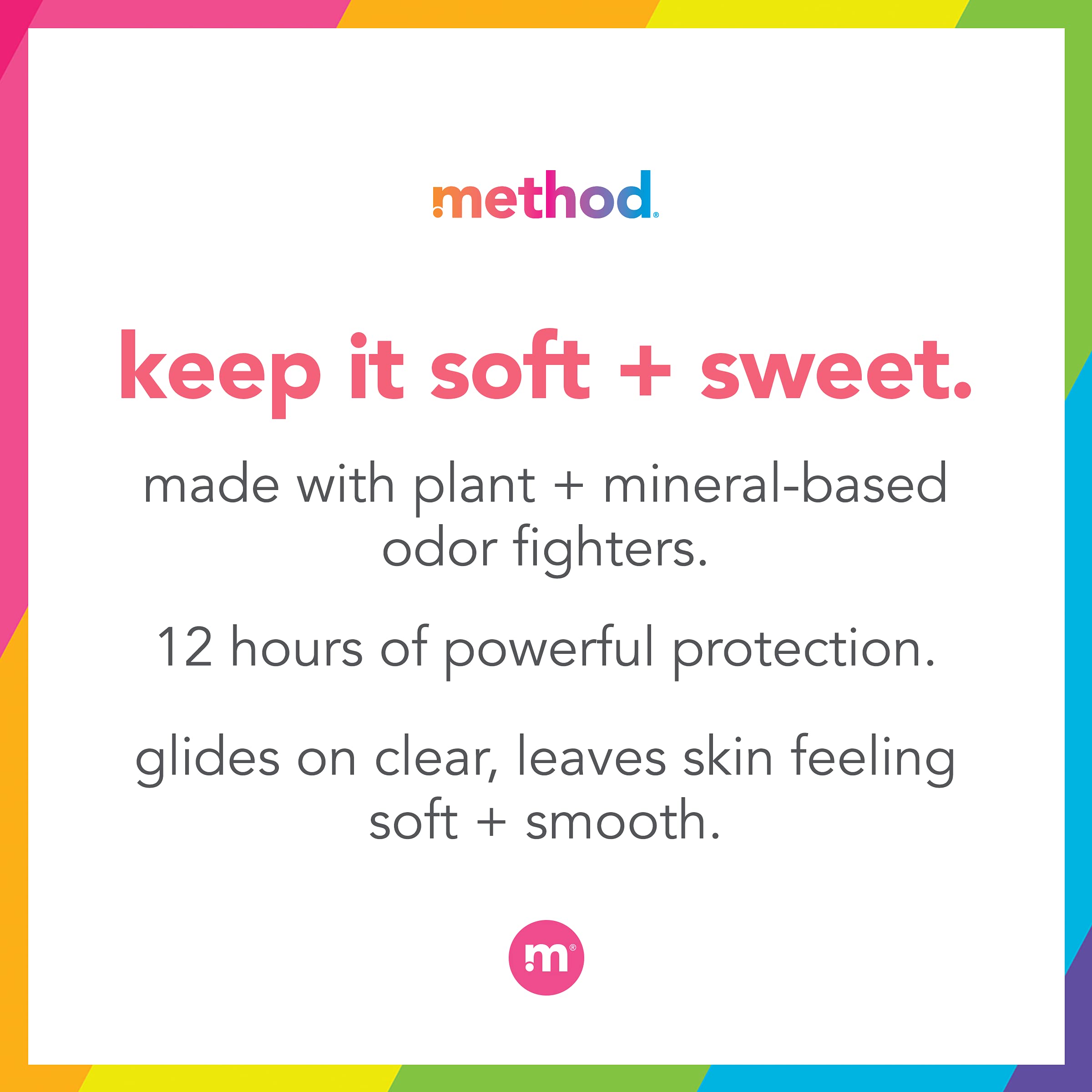 Method Deodorant, Simply Nourish, Aluminum Free, 12 Hour Protection, 2.65 oz (Pack of 5)