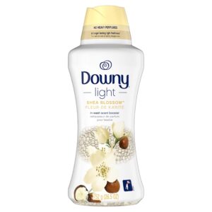 Downy Light Laundry Scent Booster Beads for Washer, Shea Blossom, 26.5 oz, with No Heavy Perfumes