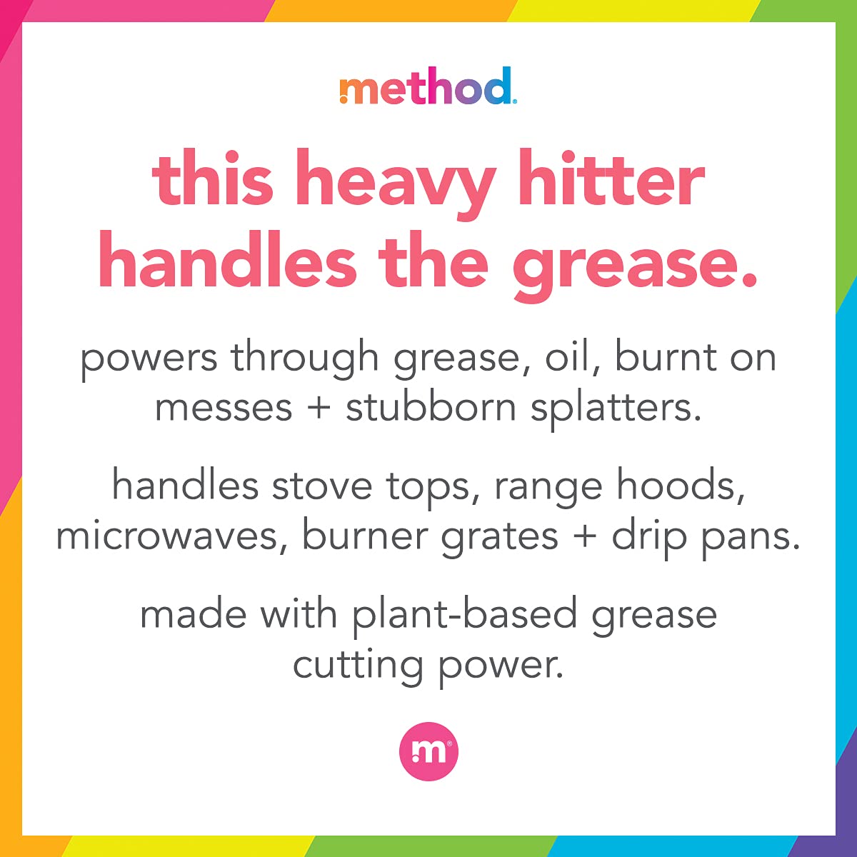 Method Heavy Duty Degreaser, Lemongrass Scent, Oven Cleaner & Stove Top Cleaner, 28 Oz Spray Bottles (Pack of 3)