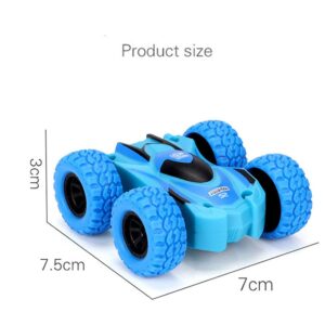 Nenrte Pull Back Cars Double-Sided Friction Powered Vehicles Flips Shockproof Inertia Cars Pull Cars for Boys Girls Toddler Birthday Gift Age 3+ Years Old(4PCS)