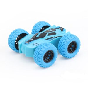 Nenrte Pull Back Cars Double-Sided Friction Powered Vehicles Flips Shockproof Inertia Cars Pull Cars for Boys Girls Toddler Birthday Gift Age 3+ Years Old(4PCS)