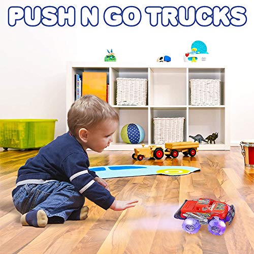 ArtCreativity Light Up Monster Trucks for Boys and Girls, Toy Truck Set of 2, Monster Trucks for Boys 3-6 Years Old, Toddler Monster Truck Toys, Light Up Trucks, Easter Gifts for Kids