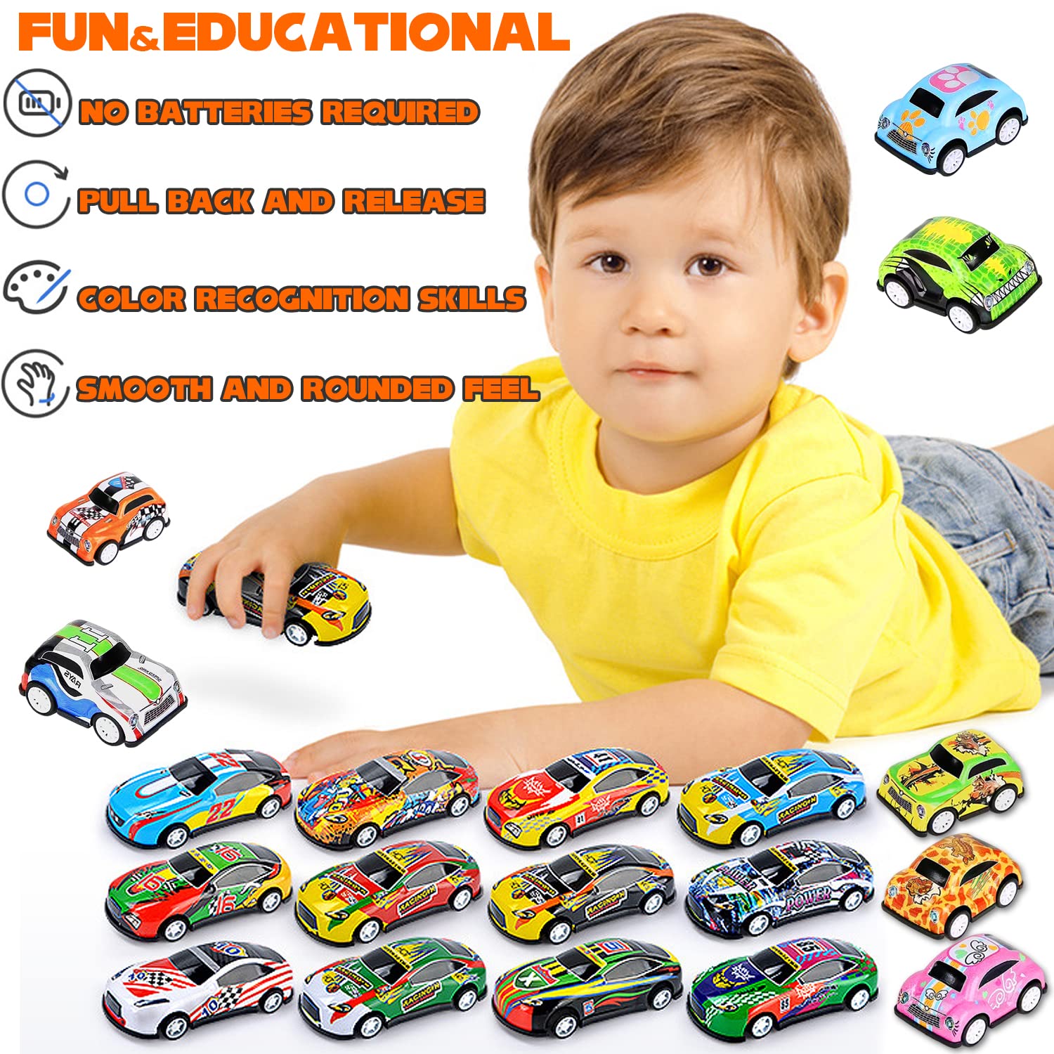 Qiuttnqn 50 PCS Mini Pull Back Cars,Fun Bulk Race Car Set,Mini Die-Cast Race Cars for Kids,Carnival Prizes for Boys and Girls,Christmas,Birthday,Party Gifts,Party Favors