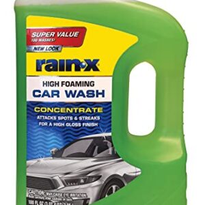 Rain-X 620191 Foaming Car Wash - 100 fl oz. High-Foaming, Concentrated Formula For Greater Cleaning Action, Safely Lifting Dirt, Grime And Residues For An Exceptional Clean