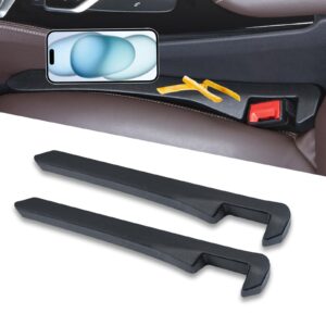 homaupt car seat gap filler, 2 pack pu leather fill the gap between seat and center console, seat crevice blocker stop things from dropping, universal vehicle interior accessories for car suv truck