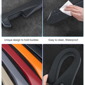 Homaupt Car Seat Gap Filler, 2 Pack PU Leather Fill The Gap Between Seat and Center Console, Seat Crevice Blocker Stop Things from Dropping, Universal Vehicle Interior Accessories for Car SUV Truck