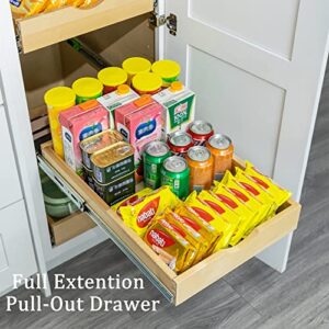 ALINE FURNITURE Pull Out Drawers for Cabinets Wood, 20" W X 21" D Slide Out Drawers for Kitchen Cabinets, Pull Out Shelves, Roll Out Drawers for Pantry Cabinet Organizer