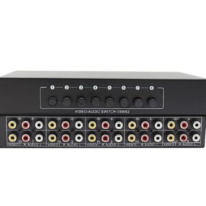 Suckoo 8 Port 3RCA AV Audio Video Switcher Splitter 8 in 2 Out 4 in 2 Out DVD Player Game Console TV Box External 2 Way TV Monitor Projector Composite AV switcher Switch Box