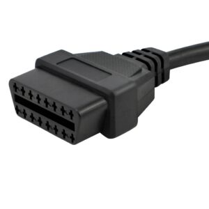 iKKEGOL 30cm/12 Right Angle OBD2 OBD II Y Splitter Cable 1x Male and 2X Female J1962 Port Cord Adapter