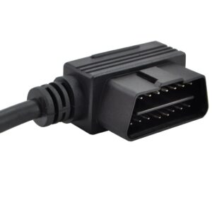 iKKEGOL 30cm/12 Right Angle OBD2 OBD II Y Splitter Cable 1x Male and 2X Female J1962 Port Cord Adapter