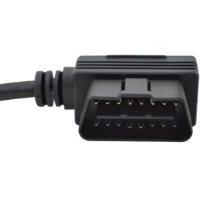 iKKEGOL 30cm/12 Right Angle OBD2 OBD II Y Splitter Cable 1x Male and 2X Female J1962 Port Cord Adapter