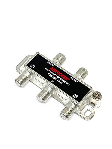 Antronix CMC2004H-A 4-Way Horizontal MoCa Splitter -7dB 5-1002 MHz High Performance for Coax Cable TV & Internet