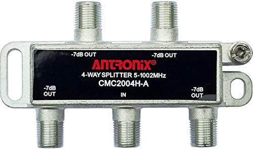 Antronix CMC2004H-A 4-Way Horizontal MoCa Splitter -7dB 5-1002 MHz High Performance for Coax Cable TV & Internet