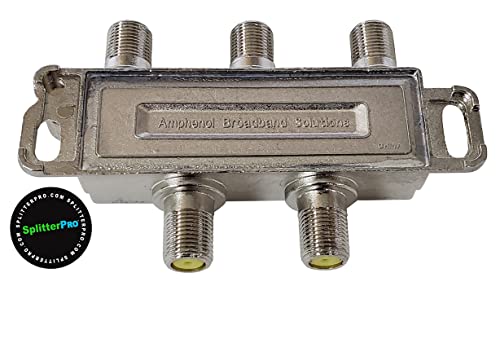 SplitterPRO - Digital Splitters Professionals Install Across The U. S. A. 4-Way Coaxial Cable Splitter, 1 GHz for HDTV and High Speed Internet (Not for Satellite Dish Connections)