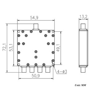 TOJOIN Passive Power Splitter 4 way for SMA Connectors, Coaxial Cable Splitter 2-8GHZ for RF/Microwave Measurements Accessories Splitter Coaxial, Antenna System Corrosion Resistant (PS-4SM-2080)