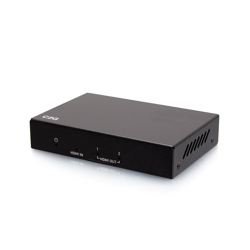 C2G 2-Port HDMI Distribution Amplifier Splitter - 4K 60Hz