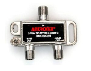 antronix cmc2002h 2-way- (3) pack - horizontal splitter (2) -3.5db ports 5-1002 mhz high performance profession quality for coax cable tv & internet factory sealed with screws -set of 3-