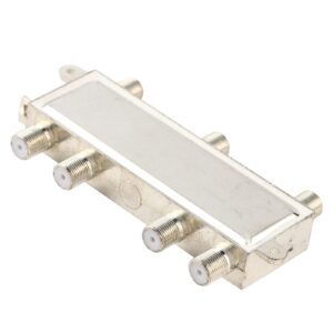 6 Way Splitter, Zinc Alloy 6 Way Coax Cable Splitter 5-1000MHz CATV TV Antenna Coaxial Signal Split