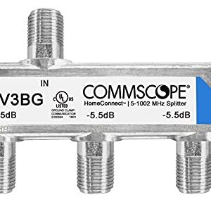 CommScope SV3BG HomeConnect 3-Way Balanced Coaxial Cable Splitter 5-1002 MHz CATV 120 dB 75 ohm Indoor/Outdoor