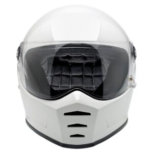 Biltwell | Lane Splitter | DOT & ECE Approved | Motorcycle Helmet | Full Face with Visor | Gloss White | X-Large