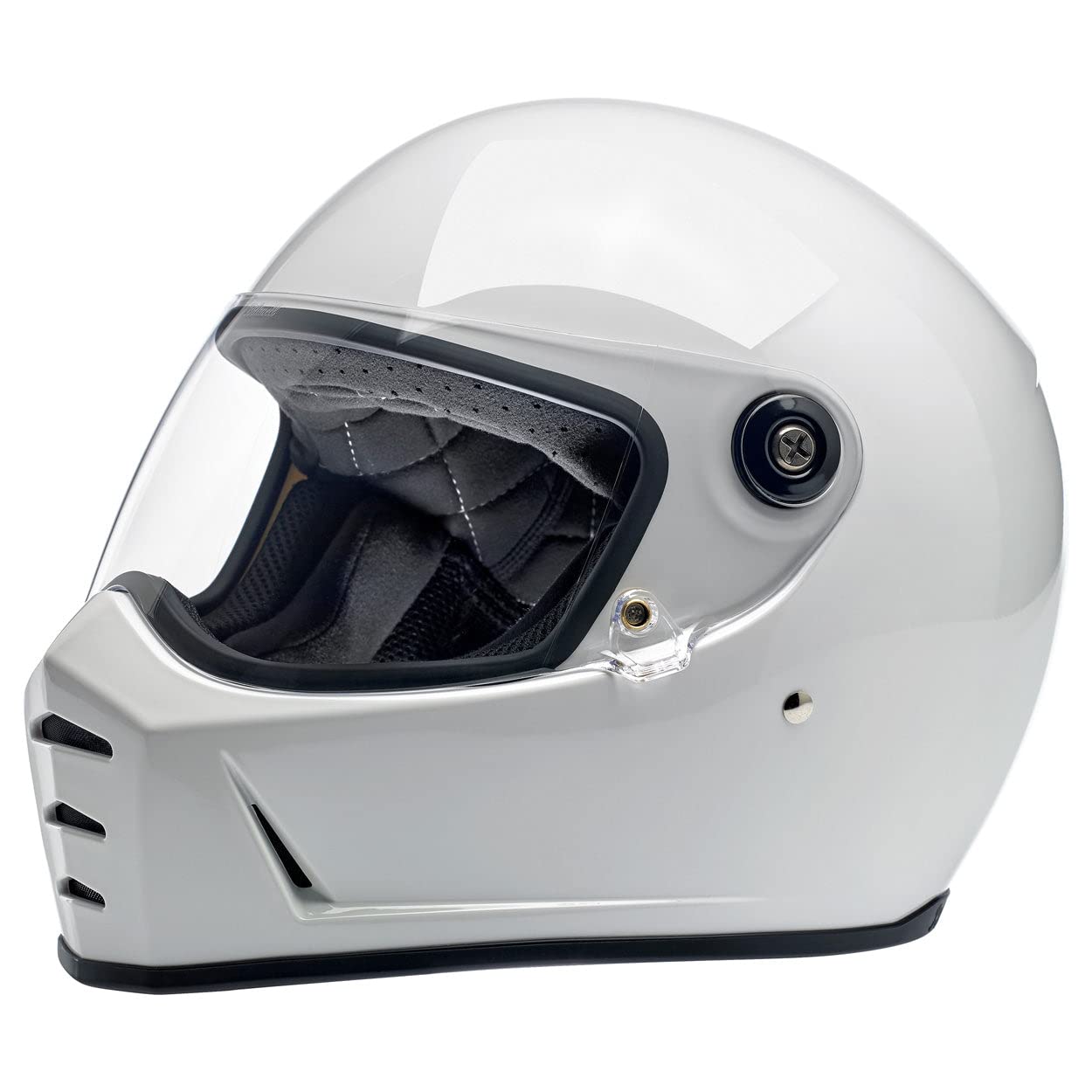 Biltwell | Lane Splitter | DOT & ECE Approved | Motorcycle Helmet | Full Face with Visor | Gloss White | X-Large