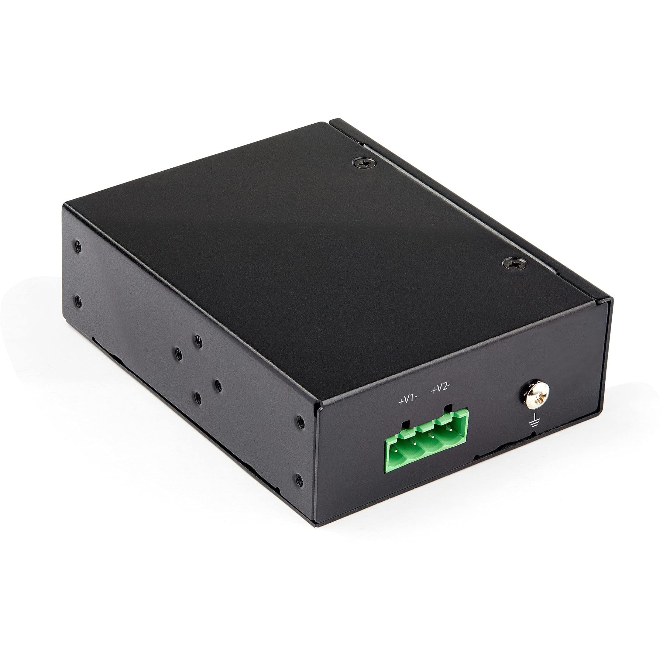 StarTech.com Industrial Gigabit PoE Splitter - 90W High Speed Power Over Ethernet PoE+++ Splitter - 12-48V DC Splitter 802.3bt - LAN/RJ45 Ultra PoE to DC Adapter - -40C to +75C (POESLT1G48V)