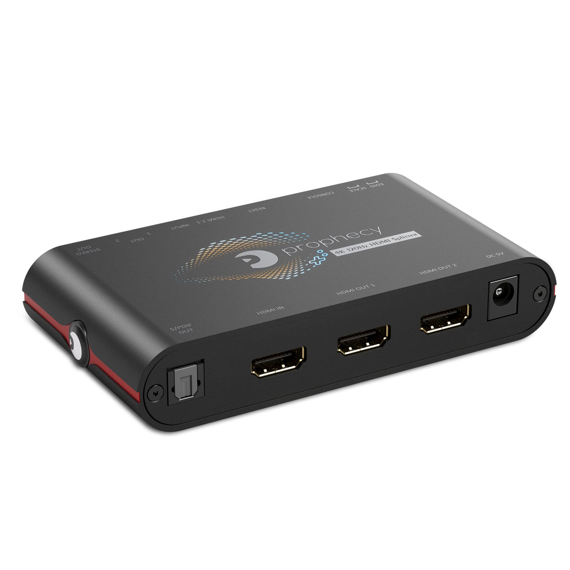 gofanco Prophecy Intelligent 4K 120Hz 1x2 HDMI Splitter – 4K @120Hz, 40Gbps, VRR, ALLM, CEC, Downscale/Upscale, Audio Extraction, EDID Management, Firmware Upgradable, TAA Compliant (PRO-HD21Split2P)