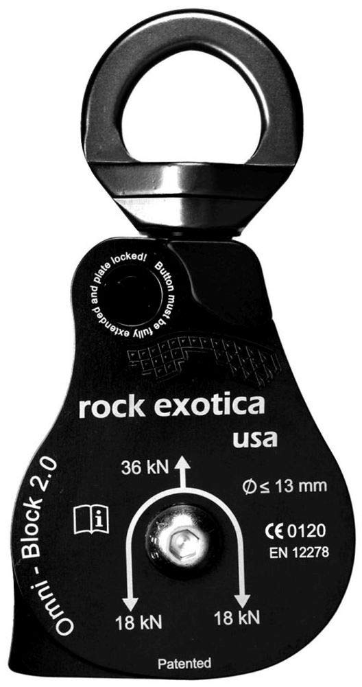 Rock Exotica Omni-Block 2.0" Single Black Pulley P53-B