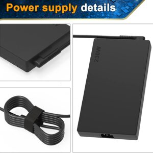 230W Charger Fit for Lenovo Legion 5-15 5i-15 5P-15 5Pro-16 Y540-15 Y545-15 Ideapad Legion Y900 Y910 Y920 Y730 Y740 Y7000 Thinkpad P51 P52 P53 P51 P50 P70 Laptop Power Adapter Supply Cord