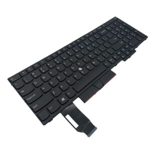 yhfshop Laptop Replacement US Layout Keyboard for Lenovo ThinkPad E580 E585 E590 L580 P52 P53 P73 T590（Without Red Pointer）