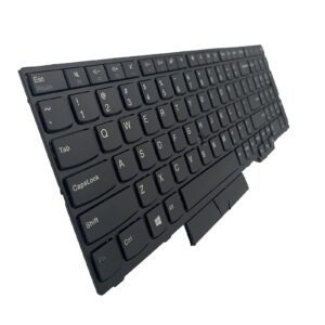 yhfshop Laptop Replacement US Layout Keyboard for Lenovo ThinkPad E580 E585 E590 L580 P52 P53 P73 T590（Without Red Pointer）