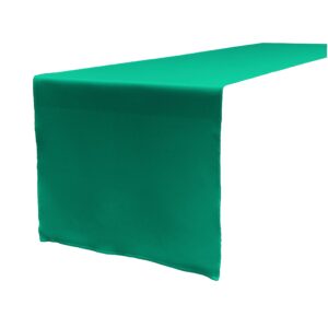 la linen polyester poplin table runner 14 by 108-inch, jade p53