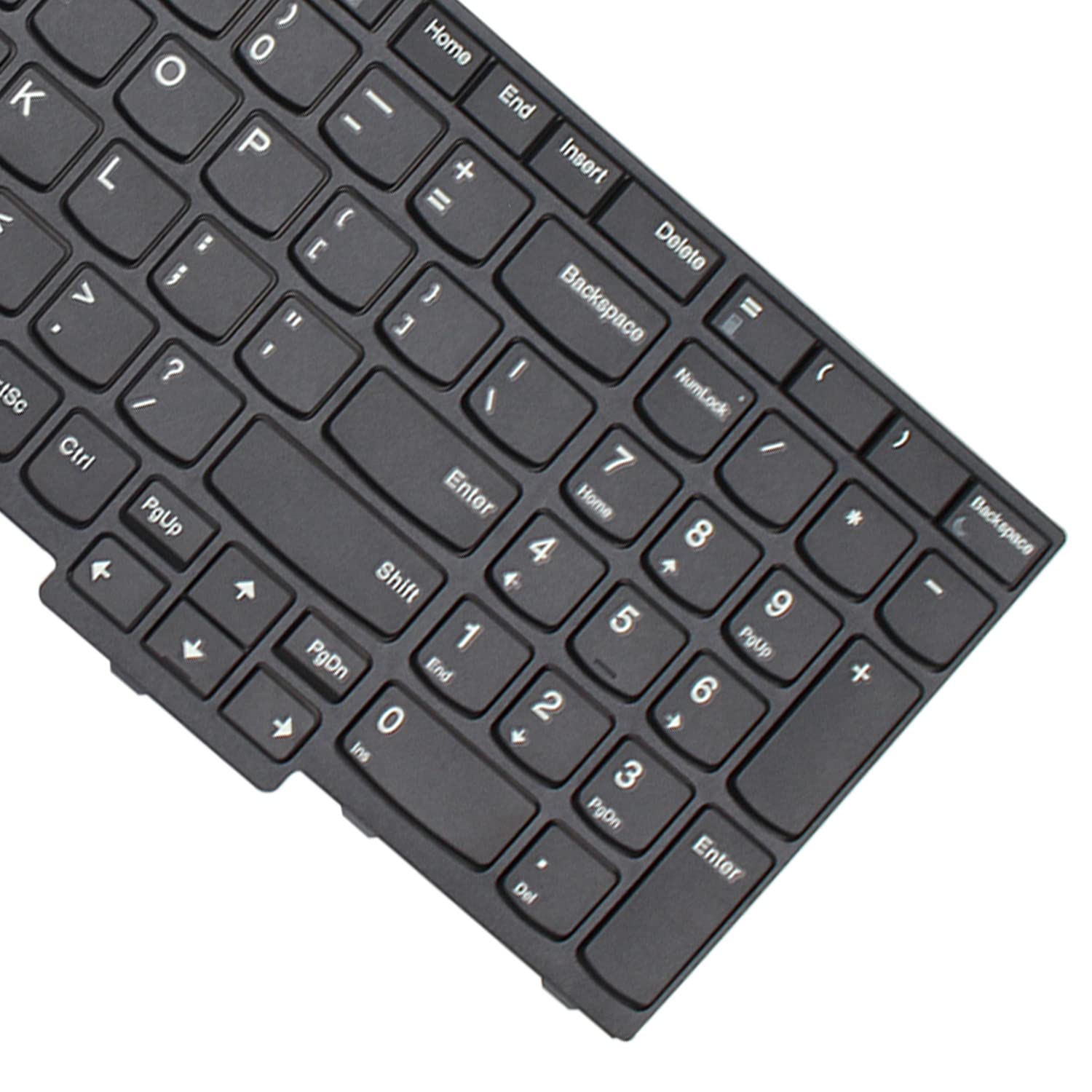 ANTWELON Replacement Laptop Keyboard for LENOVO ThinkPad E580 E585 L580 E590 E595 L590 T590 P52 P72 P53 P73 T15 P15S, with Frame Pointer No Backlight US Layout